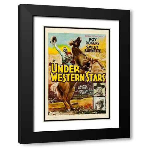 Under Western Stars-1938 Black Modern Wood Framed Art Print with Double Matting by Vintage Hollywood Archive