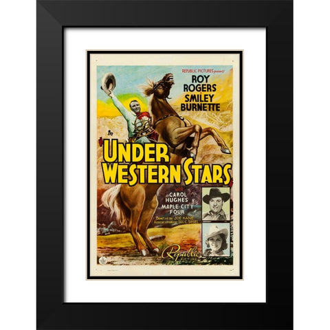 Under Western Stars-1938 Black Modern Wood Framed Art Print with Double Matting by Vintage Hollywood Archive