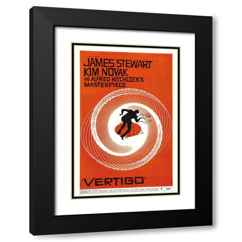 Vertigo Movie-1958 Black Modern Wood Framed Art Print with Double Matting by Vintage Hollywood Archive
