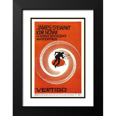 Vertigo Movie-1958 Black Modern Wood Framed Art Print with Double Matting by Vintage Hollywood Archive