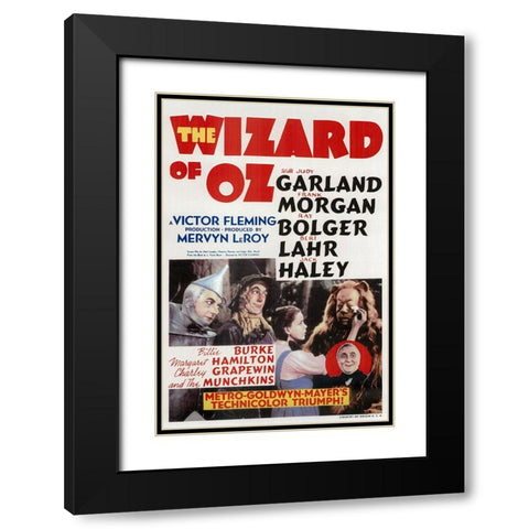 Wizard of Oz. 1939 Black Modern Wood Framed Art Print with Double Matting by Vintage Hollywood Archive