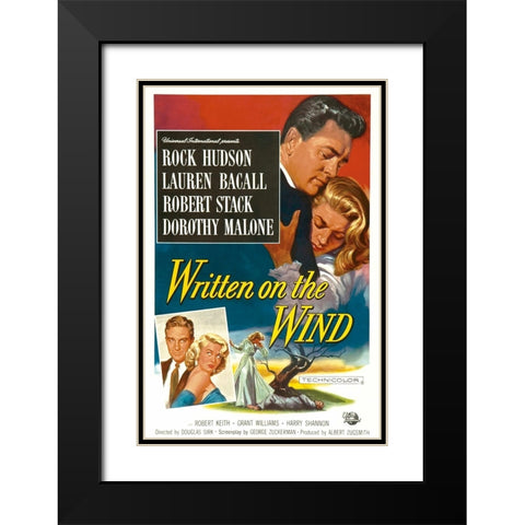 Written on the Wind-1956 Black Modern Wood Framed Art Print with Double Matting by Vintage Hollywood Archive