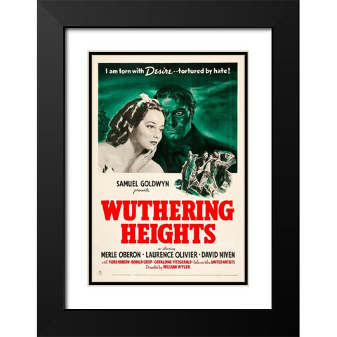 Wuthering Heights-1939 Black Modern Wood Framed Art Print with Double Matting by Vintage Hollywood Archive