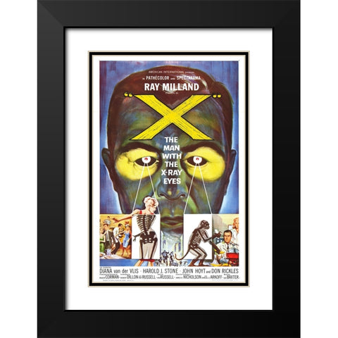 X The Man with the X-Ray eyes-1963 Black Modern Wood Framed Art Print with Double Matting by Vintage Hollywood Archive