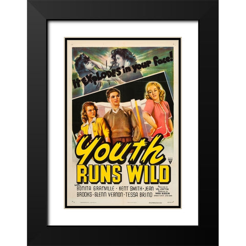 Youth Runs Wild-1944 Black Modern Wood Framed Art Print with Double Matting by Vintage Hollywood Archive