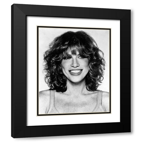 Carly Simon-1978 Black Modern Wood Framed Art Print with Double Matting by Vintage Music Archive