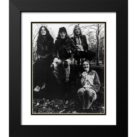 Humble Pie-1974 Black Modern Wood Framed Art Print with Double Matting by Vintage Music Archive