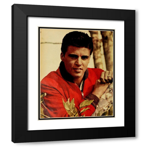 Ricky Nelson-1959 Black Modern Wood Framed Art Print with Double Matting by Vintage Music Archive