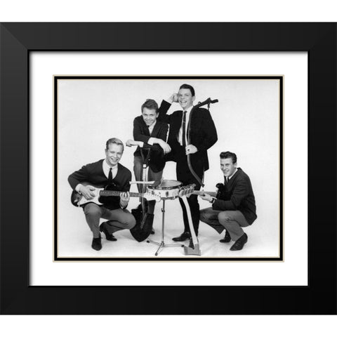 The Esquires Black Modern Wood Framed Art Print with Double Matting by Vintage Music Archive