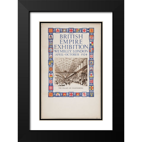 British Empire Exhibition-1924-Engineering Black Modern Wood Framed Art Print with Double Matting by Worlds Fair Posters