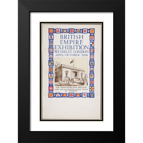 British Empire Exhibition-1924-Newfoundland Black Modern Wood Framed Art Print with Double Matting by Worlds Fair Posters