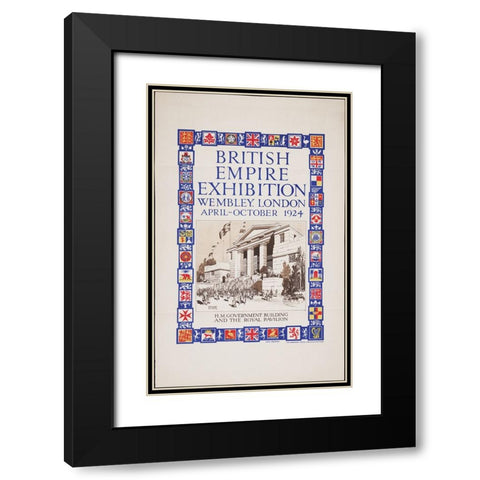 British Empire Exhibition-1924-Royal Pavillion Black Modern Wood Framed Art Print with Double Matting by Worlds Fair Posters