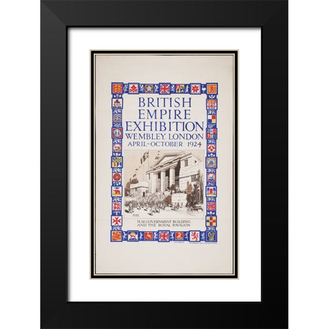 British Empire Exhibition-1924-Royal Pavillion Black Modern Wood Framed Art Print with Double Matting by Worlds Fair Posters