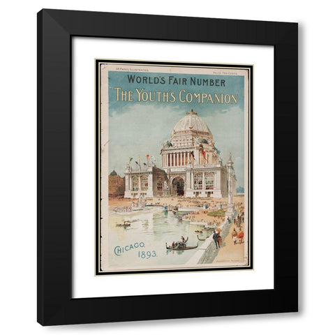 Chicago-1893 Black Modern Wood Framed Art Print with Double Matting by Worlds Fair Posters