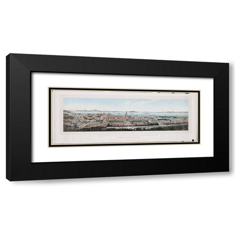 San Francisco-1915-Panorama City Black Modern Wood Framed Art Print with Double Matting by Worlds Fair Posters