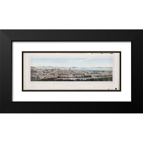 San Francisco-1915-Panorama City Black Modern Wood Framed Art Print with Double Matting by Worlds Fair Posters