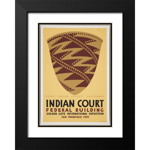 San Francisco-1939-Pomo Indian California Black Modern Wood Framed Art Print with Double Matting by Worlds Fair Posters