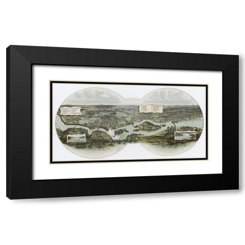 Singer ad 4 Black Modern Wood Framed Art Print with Double Matting by Worlds Fair Posters