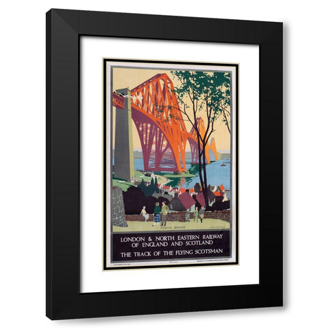 Scotland Travel Black Modern Wood Framed Art Print with Double Matting by Vintage Travel Posters