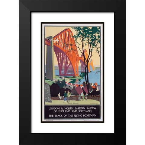 Scotland Travel Black Modern Wood Framed Art Print with Double Matting by Vintage Travel Posters