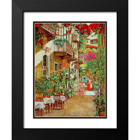 Rethimnon Crete Black Modern Wood Framed Art Print with Double Matting by Borelli, Guido