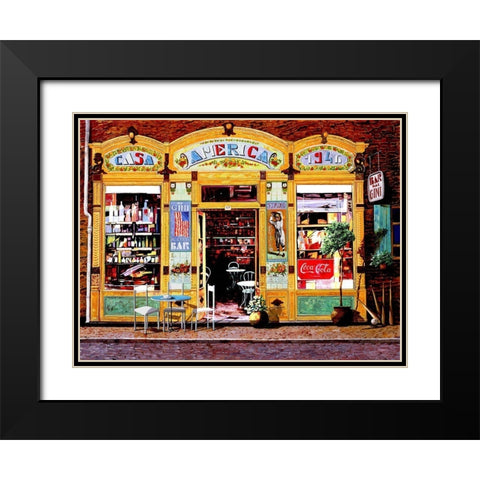 casa America Black Modern Wood Framed Art Print with Double Matting by Borelli, Guido