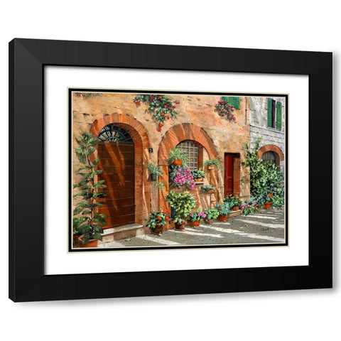 Viaggio in Toscana Black Modern Wood Framed Art Print with Double Matting by Borelli, Guido