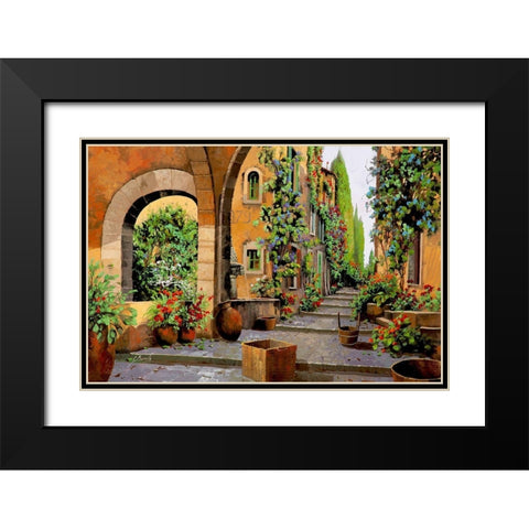 Arco e Arcata Black Modern Wood Framed Art Print with Double Matting by Borelli, Guido
