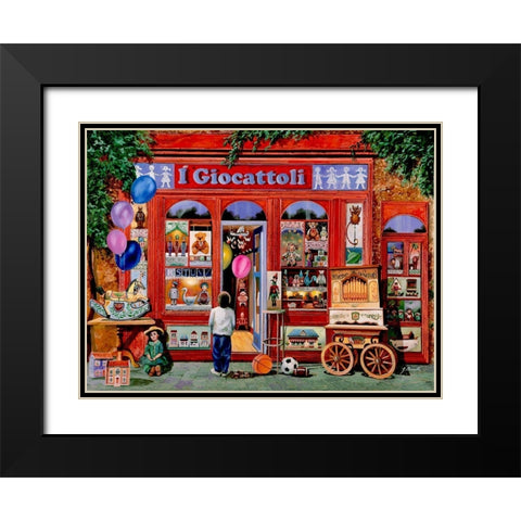 The Toy Shoppe Black Modern Wood Framed Art Print with Double Matting by Borelli, Guido