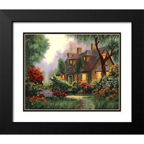 Ultime luci dalle finestre Black Modern Wood Framed Art Print with Double Matting by Borelli, Guido