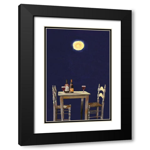 Le Ombre Della Luna Black Modern Wood Framed Art Print with Double Matting by Borelli, Guido