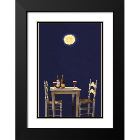 Le Ombre Della Luna Black Modern Wood Framed Art Print with Double Matting by Borelli, Guido