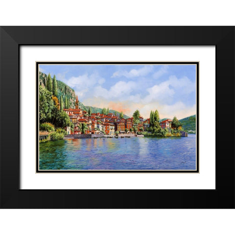Bellagio a Colori Black Modern Wood Framed Art Print with Double Matting by Borelli, Guido