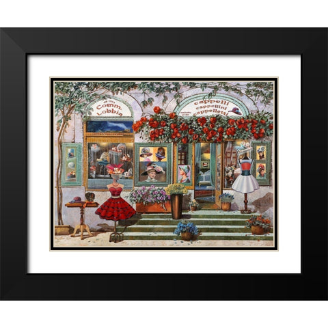 il Cappellaio Black Modern Wood Framed Art Print with Double Matting by Borelli, Guido