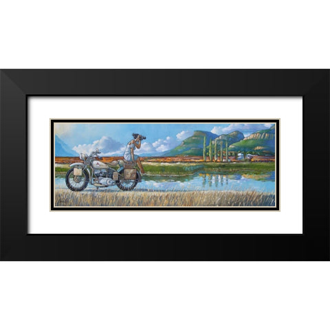 The Photographer II Black Modern Wood Framed Art Print with Double Matting by West, Ronald
