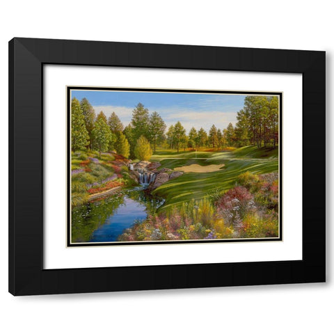 Time for the Tee Black Modern Wood Framed Art Print with Double Matting by Strubel, Klaus