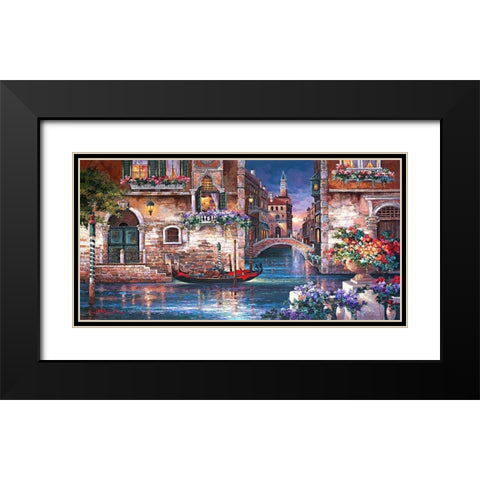 Isnt It Romantic Black Modern Wood Framed Art Print with Double Matting by Lee, James