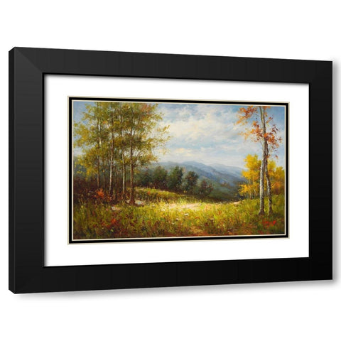 Apra il Vicolo Black Modern Wood Framed Art Print with Double Matting by Hulsey