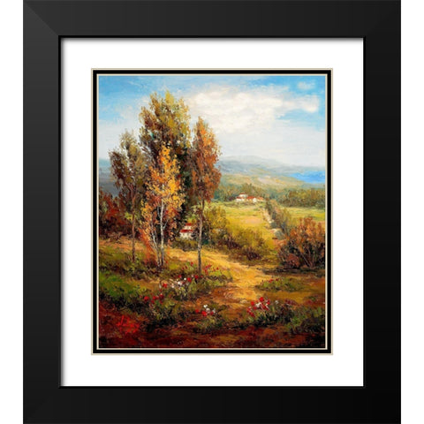 Road to Home Black Modern Wood Framed Art Print with Double Matting by Hulsey