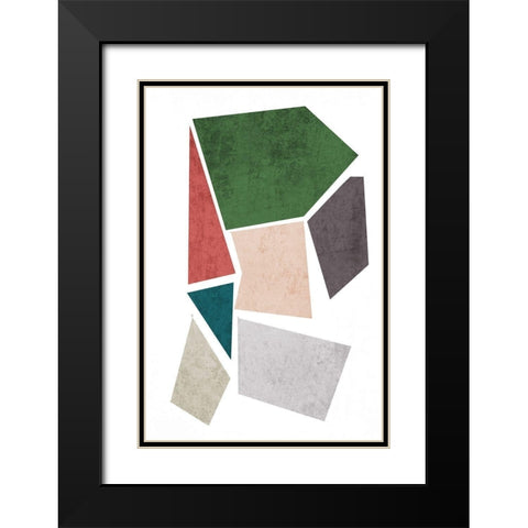 Geometric Shapes I Black Modern Wood Framed Art Print with Double Matting by Orlov, Irena