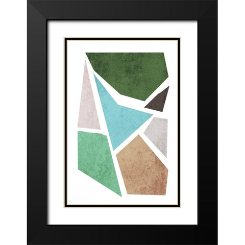 Geometric Shapes II Black Modern Wood Framed Art Print with Double Matting by Orlov, Irena