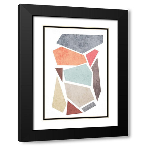 Geometric Shapes III Black Modern Wood Framed Art Print with Double Matting by Orlov, Irena