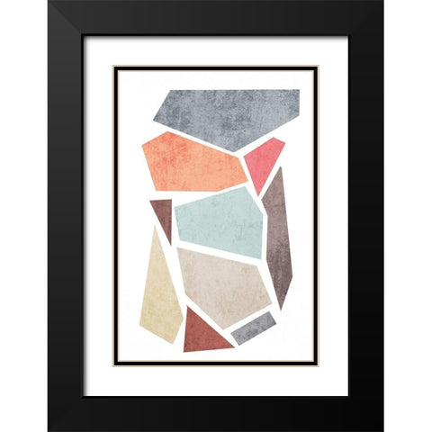 Geometric Shapes III Black Modern Wood Framed Art Print with Double Matting by Orlov, Irena