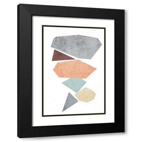 Geometric Shapes IV Black Modern Wood Framed Art Print with Double Matting by Orlov, Irena