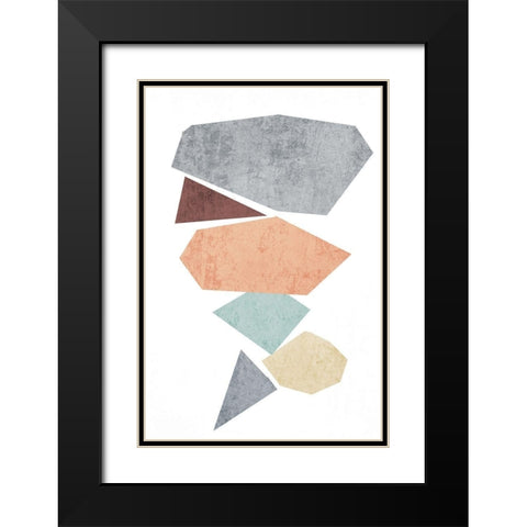 Geometric Shapes IV Black Modern Wood Framed Art Print with Double Matting by Orlov, Irena