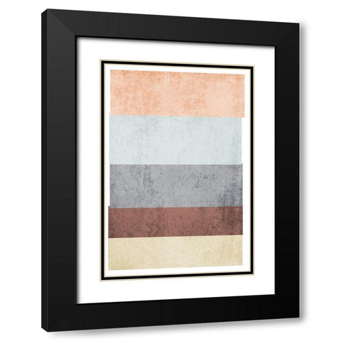 Modern minimalist V Black Modern Wood Framed Art Print with Double Matting by Orlov, Irena