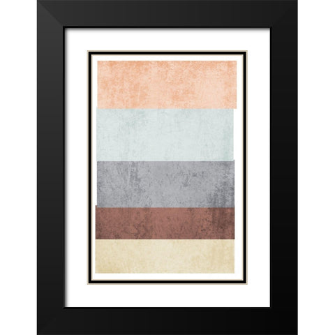 Modern minimalist V Black Modern Wood Framed Art Print with Double Matting by Orlov, Irena