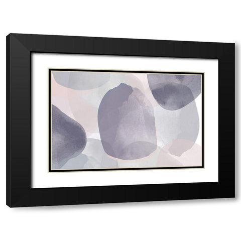 Minimalist Pink Purple Palette I Black Modern Wood Framed Art Print with Double Matting by Orlov, Irena