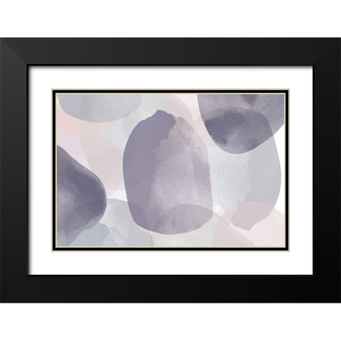 Minimalist Pink Purple Palette I Black Modern Wood Framed Art Print with Double Matting by Orlov, Irena