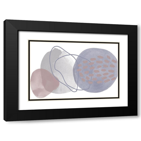 Minimalist Pink Purple Palette II Black Modern Wood Framed Art Print with Double Matting by Orlov, Irena